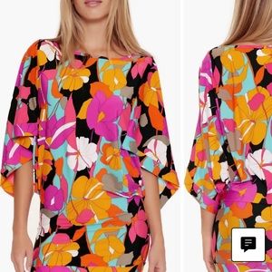 NWT Trina Turk Gemini coverup tunic dress scoop neck multicolor women’s size M